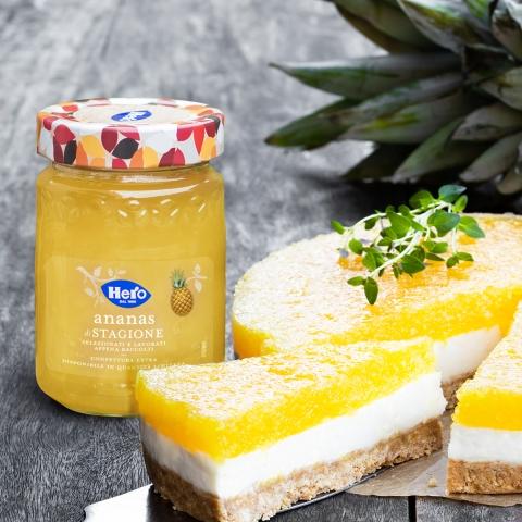 Cheesecake senza cottura con confettura Hero Ananas di Stagione